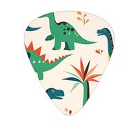Yifhdes Dinosaurs Footprint Printed Guitar Picks,12 Pack Premium Guitar Picks 3 Different Thickness with Storage Box,0.5/0.7/1 mm