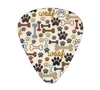 Yifhdes Dog Bones Paw Print Guitar Pick Thin Medium Heavy Gauges For Acoustic Guitar,Electric Guitar,Bass Guitar,12 Pack