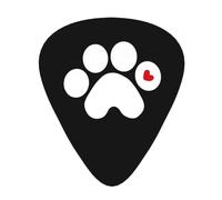 Yifhdes Dog Paw Heart Guitar Picks 12-Pack For Acoustic Guitar Bass Guitar Ukulele 3 Thickness Plectrums 0.46mm/0.71mm/0.96mm For Guitar Players