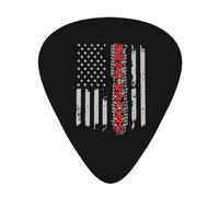 Yifhdes Drag Racing Flag America Guitar Picks 12-Pack For Acoustic Guitar Guitar Accessories 3 Thickness Plectrums Thin/Medium/Heavy For Guitar Players