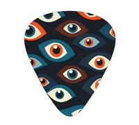 Yifhdes Evil eyes Printed Guitar Picks,12 Pack Premium Guitar Picks 3 Different Thickness with Storage Box,0.5/0.7/1 mm