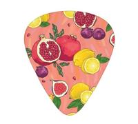 Yifhdes Exotic Fruits Print Guitar Pick Thin Medium Heavy Gauges For Acoustic Guitar,Electric Guitar,Bass Guitar,12 Pack