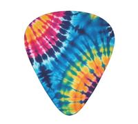 Yifhdes Exotic Tribe Tie Dye Style Printed Guitar Picks,12 Pack Premium Guitar Picks 3 Different Thickness with Storage Box,0.5/0.7/1 mm
