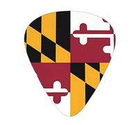 Yifhdes Flag Of Maryland 12 Pcs Guitar Picks Set For Folk,Acoustic,Bass Guitar,Electric,Banjo Or Ukulele.Solo,Riff,Gifts