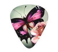 Yifhdes Flower Rose Butterfly Multifaceted Guitar Pick - Clear Sound, And Durability For Individualized Music Experiences.