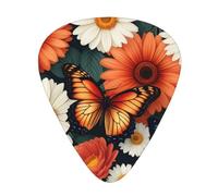 Yifhdes Flowers and Butterfly Printed Guitar Picks,12 Pack Premium Guitar Picks 3 Different Thickness with Storage Box,0.5/0.7/1 mm