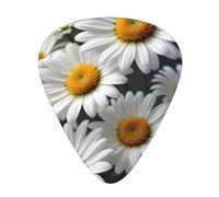 Yifhdes Fragrant Daisy Flower Printed Guitar Picks,12 Pack Premium Guitar Picks 3 Different Thickness with Storage Box,0.5/0.7/1 mm