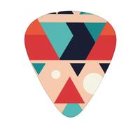Yifhdes Geometric Triangle Printed Guitar Picks,12 Pack Premium Guitar Picks 3 Different Thickness with Storage Box,0.5/0.7/1 mm