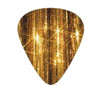 Yifhdes Gold Sequin Sparkle Versatile Guitar Pick Set - Distinct Tones - Perfect For Guitars, Ukuleles And More