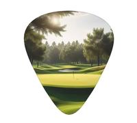 Yifhdes Golf Course Printed Guitar Picks,12 Pack Premium Guitar Picks 3 Different Thickness with Storage Box,0.5/0.7/1 mm