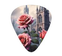 Yifhdes gothic Rose Printed Guitar Picks,12 Pack Premium Guitar Picks 3 Different Thickness with Storage Box,0.5/0.7/1 mm