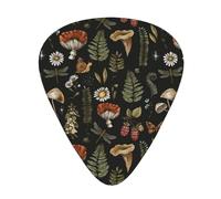Yifhdes Guitar Pick 12 Pcs Sampler Pack with Box Holder Plastic Soft Guitar Picks Compatible with Witchy Mystery Vintage Magic Mushrooms Fall Leaf Floral, Cool Ukulele Guitar Bass Guitar Picks