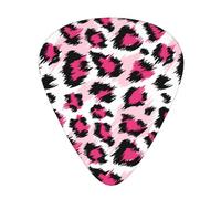 Yifhdes Guitar Picks 12 Pcs Sampler Pack with Box Holder, Anti Scratch Compatible with Pink Cheetah Animal Skin Leopard Print Guitar Picks Include Gauges Party Gift for Bass and Electric Guitar