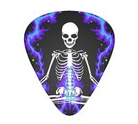 Yifhdes Guitar Picks 3 Different Thickness Trippy Meditation skeleton Celluloid Guitar Pick Plectrums For Bass, Electric, Acoustic Guitars Includes 0.46mm, 0.71mm, 0.96mm