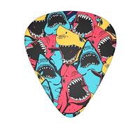 Yifhdes Guitar Picks cool funny ocean sea sharks Picks Medium 12 Pack with Box Special Guitar Plectrums Gift Set for Guitarist