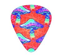 Yifhdes Guitar Picks trippy magic mushrooms Pack Celluloid 12 Pcs Plectrums for Gift Acoustic Guitar, Bass and Electric Guitar (Thin/Medium/Heavy)