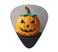 Yifhdes Halloween Pumpkin Printed Guitar Picks,12 Pack Premium Guitar Picks 3 Different Thickness with Storage Box,0.5/0.7/1 mm