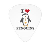 Yifhdes I Love Penguins Guitar Picks 12 Pcs For Family Stylish Guitar Accessories 3 Thickness Plectrums Thin/Medium/Heavy For Guitar Players