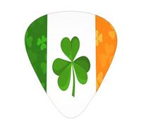 Yifhdes Irish Flag Fashion Colour Guitar Picks 12 Packï¼Œ For Acoustic Guitar Electric Guitar Ukulele.One Size