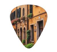 Yifhdes Italian Old Street Printed Guitar Picks,12 Pack Premium Guitar Picks 3 Different Thickness with Storage Box,0.5/0.7/1 mm