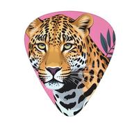 Yifhdes Leopard Pattern Printed Guitar Picks,12 Pack Premium Guitar Picks 3 Different Thickness with Storage Box,0.5/0.7/1 mm