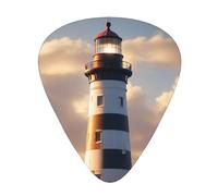 Yifhdes Lighthouse Printed Guitar Picks,12 Pack Premium Guitar Picks 3 Different Thickness with Storage Box,0.5/0.7/1 mm