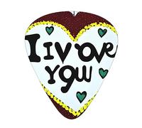 Yifhdes Love Confessions Fashion Colour Guitar Picks 12 Packï¼Œ For Acoustic Guitar Electric Guitar Ukulele.One Size