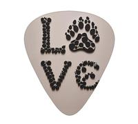 Yifhdes Lover Dog Paw Printed Guitar Picks,12 Pack Premium Guitar Picks 3 Different Thickness with Storage Box,0.5/0.7/1 mm