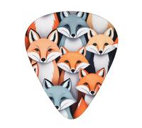 Yifhdes Many foxes Printed Guitar Picks,12 Pack Premium Guitar Picks 3 Different Thickness with Storage Box,0.5/0.7/1 mm