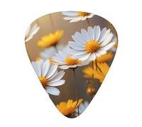 Yifhdes Many Golden Flowers Printed Guitar Picks,12 Pack Premium Guitar Picks 3 Different Thickness with Storage Box,0.5/0.7/1 mm