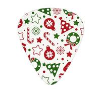 Yifhdes Merry Christmas Guitar Picks,12 Pcs Guitar Picks, Includes Thin, Medium & Heavy Gauges 3 Sizes For Acoustic Guitar