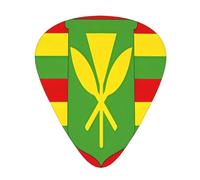 Yifhdes Native Hawaiian Flag Fashion Colour Guitar Picks 12 Packï¼Œ For Acoustic Guitar Electric Guitar Ukulele.One Size