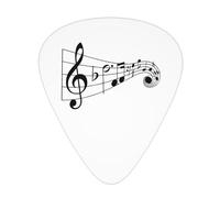 Yifhdes Nice Music Note Guitar Picks 12-Pack For Guitar Electric Acoustic Guitar Mandolin Bass 3 Thickness Plectrums 0.46mm/0.71mm/0.96mm For Guitar Players