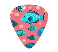 Yifhdes Ocean Fishes Printed Guitar Picks,12 Pack Premium Guitar Picks 3 Different Thickness with Storage Box,0.5/0.7/1 mm