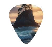 Yifhdes Ocean's Embrace Printed Guitar Picks,12 Pack Premium Guitar Picks 3 Different Thickness with Storage Box,0.5/0.7/1 mm