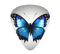 Yifhdes One Blue Butterfly Multifaceted Guitar Pick - Clear Sound, And Durability For Individualized Music Experiences.