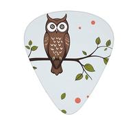Yifhdes Owls Birds Printed Guitar Picks,12 Pack Premium Guitar Picks 3 Different Thickness with Storage Box,0.5/0.7/1 mm