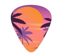 Yifhdes Palm Trees Guitar Picks,12 Pcs Guitar Picks, Includes Thin, Medium & Heavy Gauges 3 Sizes For Acoustic Guitar