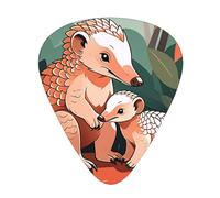 Yifhdes pangolin parenting print Printed Guitar Picks,12 Pack Premium Guitar Picks 3 Different Thickness with Storage Box,0.5/0.7/1 mm