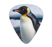 Yifhdes Penguin Antarctica Ice Printed Guitar Picks,12 Pack Premium Guitar Picks 3 Different Thickness with Storage Box,0.5/0.7/1 mm