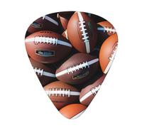 Yifhdes Pile of footballs Printed Guitar Picks,12 Pack Premium Guitar Picks 3 Different Thickness with Storage Box,0.5/0.7/1 mm