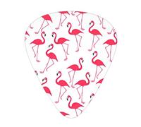 Yifhdes Pink Flamingo Pattern Multifaceted Guitar Pick - Clear Sound, And Durability For Individualized Music Experiences.