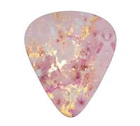 Yifhdes Pink Marble Texture Multifaceted Guitar Pick - Clear Sound, And Durability For Individualized Music Experiences.