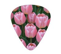 Yifhdes pink tulips Printed Guitar Picks,12 Pack Premium Guitar Picks 3 Different Thickness with Storage Box,0.5/0.7/1 mm