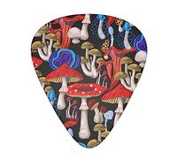 Yifhdes Premium Guitar pick 12 Pack Includes Thin, Medium & Heavy Gauges (cool trippy mushrooms)