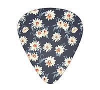 Yifhdes Premium Guitar pick 12 Pack Includes Thin, Medium & Heavy Gauges (daisy flower floral print)