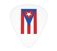 Yifhdes Puerto Rico Heart Flag & Love Guitar Picks 12 Pcs For Guitar Electric Acoustic Guitar Mandolin Bass 3 Thickness Plectrums 0.46mm/0.71mm/0.96mm For Guitar Players