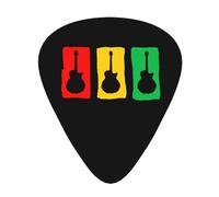 Yifhdes Rasta Guitar Guitar Picks 12-Pack For Acoustic Guitar Guitar Accessories 3 Thickness Plectrums Thin/Medium/Heavy For Guitar Players