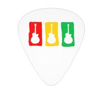 Yifhdes Rasta Guitar Guitar Picks 12 Pcs For Guitar Electric Acoustic Guitar Mandolin Bass 3 Thickness Plectrums Thin/Medium/Heavy For Guitar Players