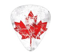 Yifhdes Retro Canada Flag 12 Pcs Guitar Picks Set For Folk,Acoustic,Bass Guitar,Electric,Banjo Or Ukulele.Solo,Riff,Gifts